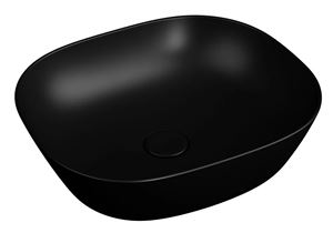 VITRA PLURAL umyvadlová mísa 45 cm, bez přepadu, VitrAhygiene, matná černá