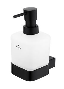 NIMCO KIBO dávkovač tekutého mýdla 300 ml, nástěnný, sklo, matná černá