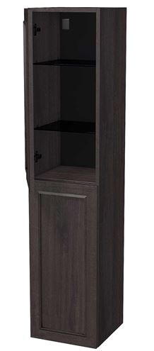 INTEDOOR CHICAGO vysoká skříňka 34,7x35x158 cm, 2 dvířka, panty vlevo, tmavě hnědá PTCHICSV352DL212 Obrázek - fotka