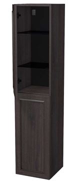 INTEDOOR CHICAGO vysoká skříňka 34,7x35x158 cm, 2 dvířka, panty vlevo, tmavě hnědá PTCHICSV352DL212 Obrázek - fotka