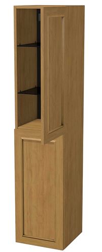 INTEDOOR CHICAGO vysoká skříňka 34,7x35x158 cm, 2 dvířka, panty vlevo, světle hnědá PTCHICSV352DL231 Obrázek - fotka