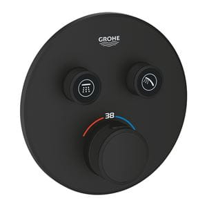 GROHE GROHTHERM SMARTCONTROL podomítková termostatická baterie, pro 2 spotřebiče, Water Saving, phantom black