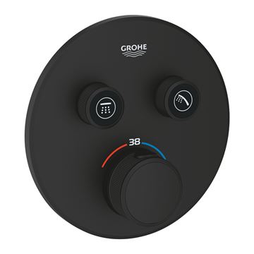 GROHE GROHTHERM SMARTCONTROL podomítková termostatická baterie, pro 2 spotřebiče, Water Saving, phantom black
