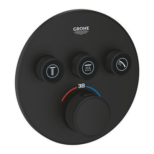 GROHE GROHTHERM SMARTCONTROL podomítková termostatická baterie, pro 3 spotřebiče, Water Saving, phantom black 29508KF0 Obrázek - Hlavní obrázek