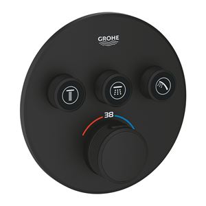 GROHE GROHTHERM SMARTCONTROL podomítková termostatická baterie, pro 3 spotřebiče, Water Saving, phantom black