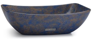 SVIS DESIGN VIRGO BASIC umyvadlová mísa 50 cm, bez přepadu, beton, modrá/okrová