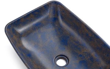 SVIS DESIGN VIRGO BASIC umyvadlová mísa 50 cm, bez přepadu, beton, modrá/okrová UBX080005000003022 Obrázek - fotka