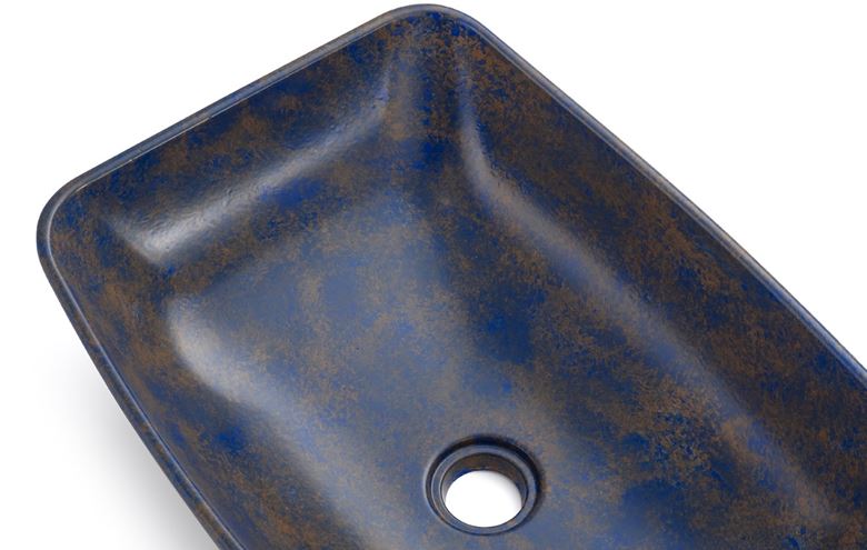 SVIS DESIGN VIRGO BASIC umyvadlová mísa 50 cm, bez přepadu, beton, modrá/okrová UBX080005000003022 Obrázek - fotka