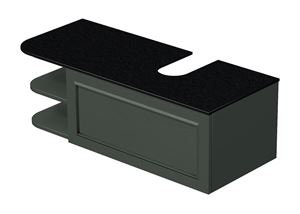 INTEDOOR CHICAGO skříňka pod umyvadlo 111,5x50x36,2 cm, 1 zásuvka, 2 police, černá/zelená