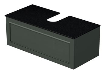 INTEDOOR CHICAGO skříňka pod umyvadlo 99x50x36,2 cm, 1 zásuvka, černá/zelená
