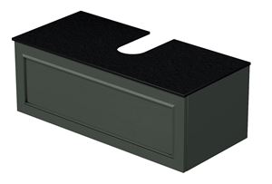 INTEDOOR CHICAGO skříňka pod umyvadlo 99x50x36,2 cm, 1 zásuvka, černá/zelená
