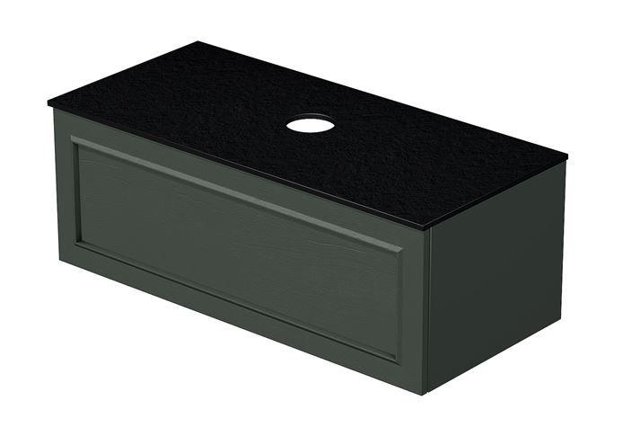 INTEDOOR CHICAGO skříňka pod umyvadlo 99x50x36,2 cm, 1 zásuvka, zelená/tmavě hnědá PTCHIC21001Z408 Obrázek - Hlavní obrázek