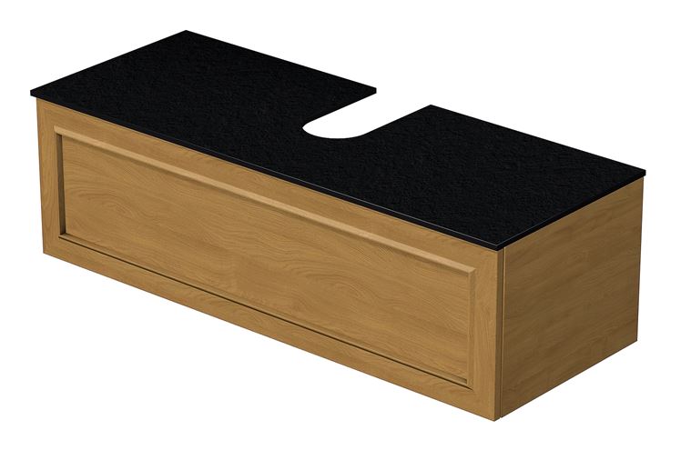 INTEDOOR CHICAGO skříňka pod umyvadlo 119x50x36,2 cm, 1 zásuvka, černá/světle hnědá PTCHIC11201Z231 Obrázek - Hlavní obrázek