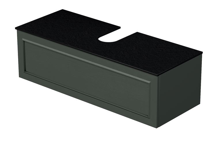 INTEDOOR CHICAGO skříňka pod umyvadlo 119x50x36,2 cm, 1 zásuvka, černá/zelená PTCHIC11201Z408 Obrázek - Hlavní obrázek