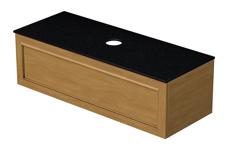 INTEDOOR CHICAGO skříňka pod umyvadlo 119x50x36,2 cm, 1 zásuvka, černá/světle hnědá PTCHIC21201Z231 Obrázek - Hlavní obrázek
