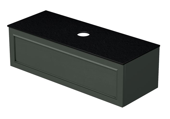 INTEDOOR CHICAGO skříňka pod umyvadlo 119x50x36,2 cm, 1 zásuvka, černá/zelená PTCHIC21201Z408 Obrázek - Hlavní obrázek