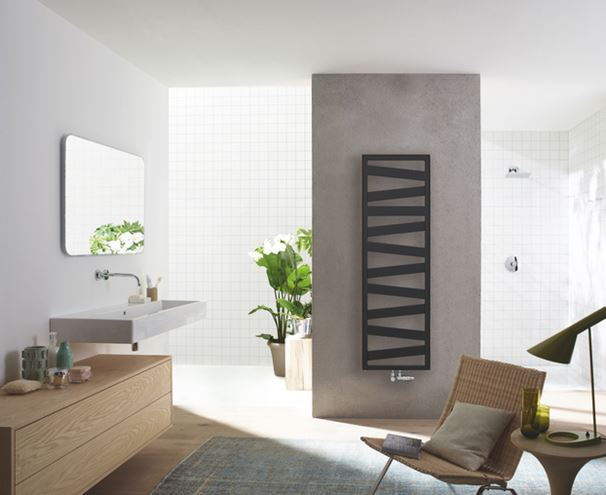 ZEHNDER KAZEANE designový radiátor 1686/600, s topnou tyčí, black matt RK-170-060/GD-0557 Obrázek - fotka