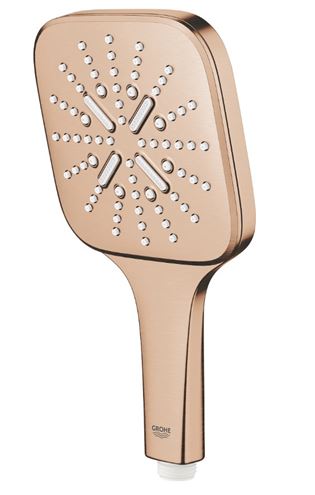 GROHE RAINSHOWER SMARTACTIVE 130 CUBE ruční sprcha 130x130 mm, 3 proudy, Water Saving, kartáčovaný warm sunset 26582DL0 Obrázek - fotka