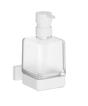INDA LEA 1800 dávkovač tekutého mýdla 250 ml, nástěnný, sklo, matná bílá