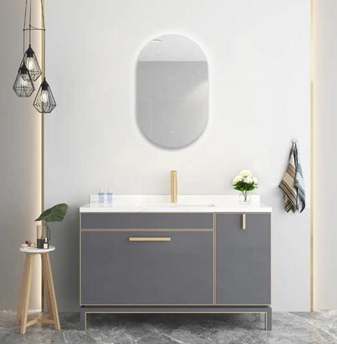 EASY PLUS LED zrcadlo 50x80 cm, s osvětlením, s regulací stmívání a teploty světla, se senzorem EA-OV01-5080 Obrázek - fotka