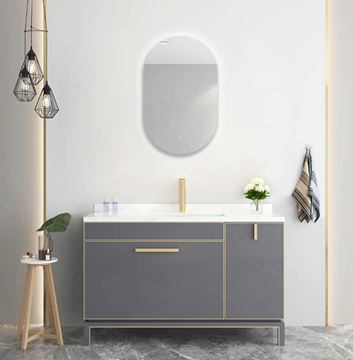 EASY PLUS LED zrcadlo 50x80 cm, s osvětlením, s regulací stmívání a teploty světla, se senzorem EA-OV01-5080 Obrázek - fotka