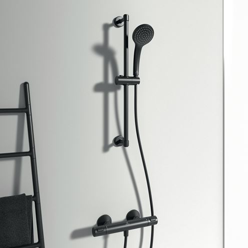 IDEAL STANDARD CERATHERM sprchová nástěnná termostatická baterie, hedvábná černá A7201XG Obrázek - fotka