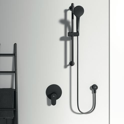IDEAL STANDARD CERAFINE O sprchová podomíková baterie, s tělesem, hedvábná černá A7192XG Obrázek - fotka