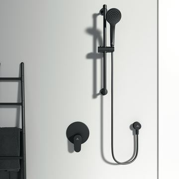 IDEAL STANDARD CERAFINE O sprchová podomíková baterie, s tělesem, hedvábná černá A7192XG Obrázek - fotka