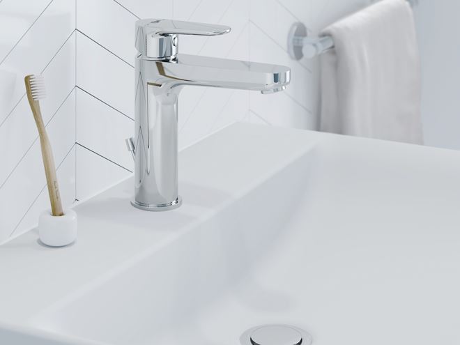IDEAL STANDARD CERAFINE O umyvadlová stojánková baterie, s odtokovou soupravou, chrom BC699AA Obrázek - fotka