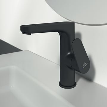 IDEAL STANDARD CERAFINE O umyvadlová stojánková baterie, s odtokovou soupravou, hedvábná černá BC703XG Obrázek - fotka