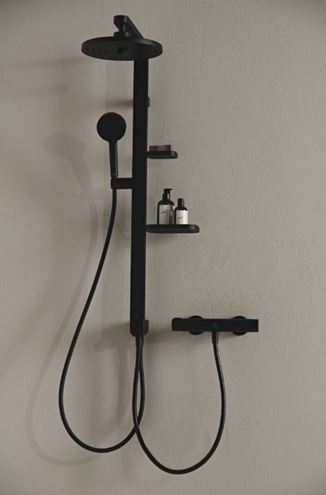 IDEAL STANDARD ALU+ horní sprcha pr. 260 mm, 2 proudy, matná černá BD581XG Obrázek - fotka