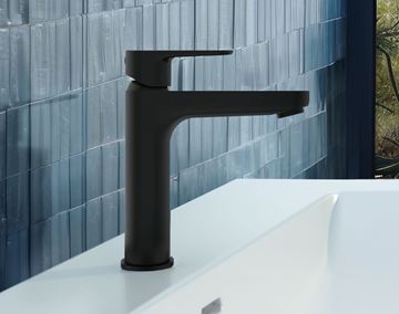 IDEAL STANDARD CERAFINE O umyvadlová stojánková baterie, s odtokovou soupravou, hedvábná černá BD131XG Obrázek - fotka