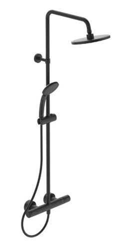 IDEAL STANDARD CERATHERM sprchový set s termostatickou baterií, horní sprcha, ruční sprcha, tyč, hadice, matná černá A7545XG Obrázek - Hlavní obrázek