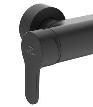 IDEAL STANDARD CERAFINE O vanová nástěnná baterie, s horní a ruční sprchou, matná černá BC749XG Obrázek - fotka