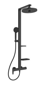 IDEAL STANDARD CERAFLOW ALU+ sprchový set s baterií, horní sprcha, ruční sprcha se 2 proudy, tyč, hadice, matná černá
