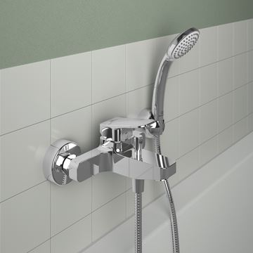 IDEAL STANDARD CERAPLAN vanová nástěnná baterie, s přepínačem, chrom BD256AA Obrázek - fotka