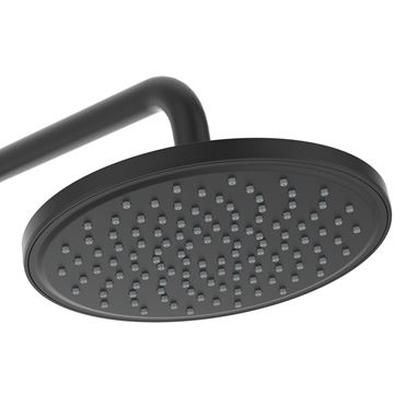 IDEAL STANDARD CERAFINE O vanová nástěnná baterie, s horní a ruční sprchou, hedvábná černá BC525XG Obrázek - fotka