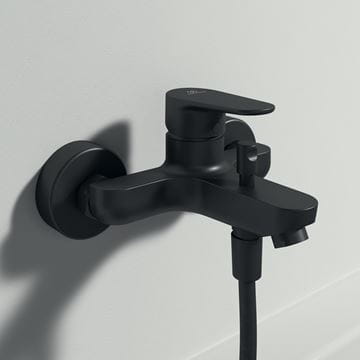 IDEAL STANDARD CERAFINE O vanová nástěnná baterie, s přepínačem, hedvábná černá BC500XG Obrázek - fotka