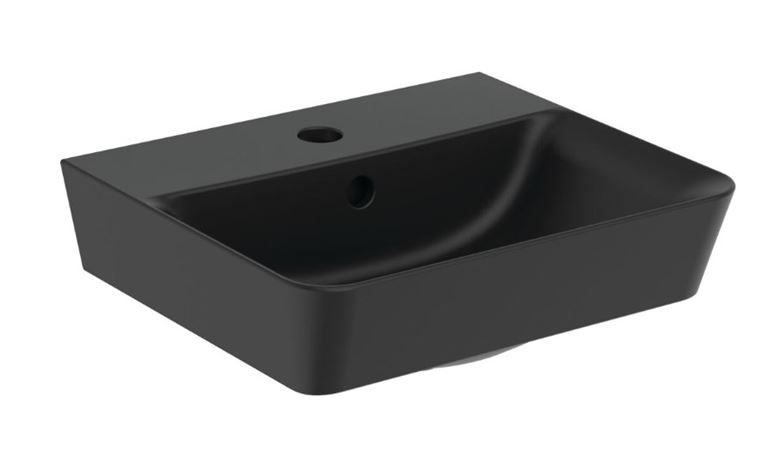 IDEAL STANDARD CONNECT AIR CUBE umývátko 40 cm, s otvorem pro baterii a přepadem, černá E0307V3 Obrázek - Hlavní obrázek
