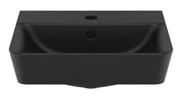 IDEAL STANDARD CONNECT AIR CUBE umývátko 40 cm, s otvorem pro baterii a přepadem, černá E0307V3 Obrázek - fotka