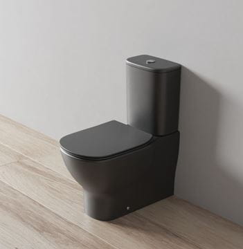 IDEAL STANDARD TESI WC kombi mísa, Aquablade splachování, zadní odpad, matná černá T5560V3 Obrázek - fotka