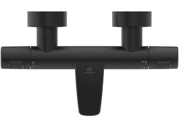 IDEAL STANDARD CERATHERM T25 vanová nástěnná termostatická baterie, s přepínačem, hedvábná černá A7544XG Obrázek - fotka