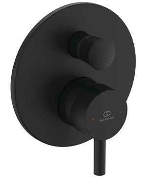 IDEAL STANDARD CERALINE vanová podomítková baterie, s přepínačem, s tělesem, hedvábná černá A6939XG Obrázek - fotka