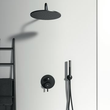 IDEAL STANDARD CERALINE vanová podomítková baterie, s přepínačem, s tělesem, hedvábná černá A6939XG Obrázek - fotka