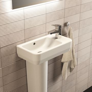 IDEAL STANDARD I.LIFE S umývátko 45 cm, s otvorem pro baterii vpravo a přepadem T458601 Obrázek - fotka