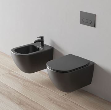IDEAL STANDARD TESI závěsný bidet, matná černá T3552V3 Obrázek - fotka