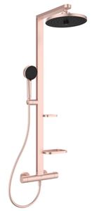 IDEAL STANDARD CERATHERM ALU+ sprchový set s termostatickou baterií, horní sprcha, ruční sprcha se 2 proudy, tyč, hadice, rosé