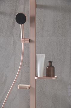 IDEAL STANDARD CERATHERM ALU+ sprchový set s termostatickou baterií, horní sprcha, ruční sprcha se 2 proudy, tyč, hadice, rosé BD583RO Obrázek - fotka
