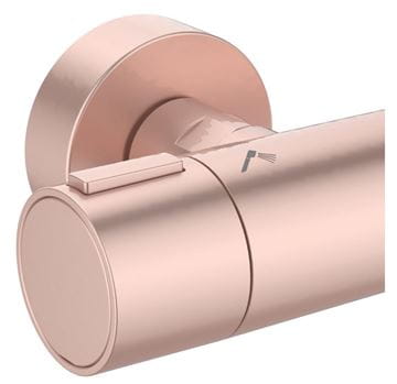IDEAL STANDARD CERATHERM ALU+ sprchový set s termostatickou baterií, horní sprcha, ruční sprcha se 2 proudy, tyč, hadice, rosé BD583RO Obrázek - fotka