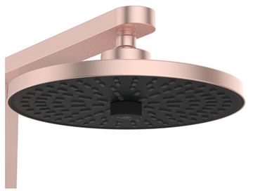 IDEAL STANDARD CERATHERM ALU+ sprchový set s termostatickou baterií, horní sprcha, ruční sprcha se 2 proudy, tyč, hadice, rosé BD583RO Obrázek - fotka